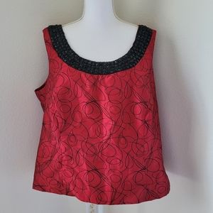 Le Bos Red Embroidered & Embellished Top